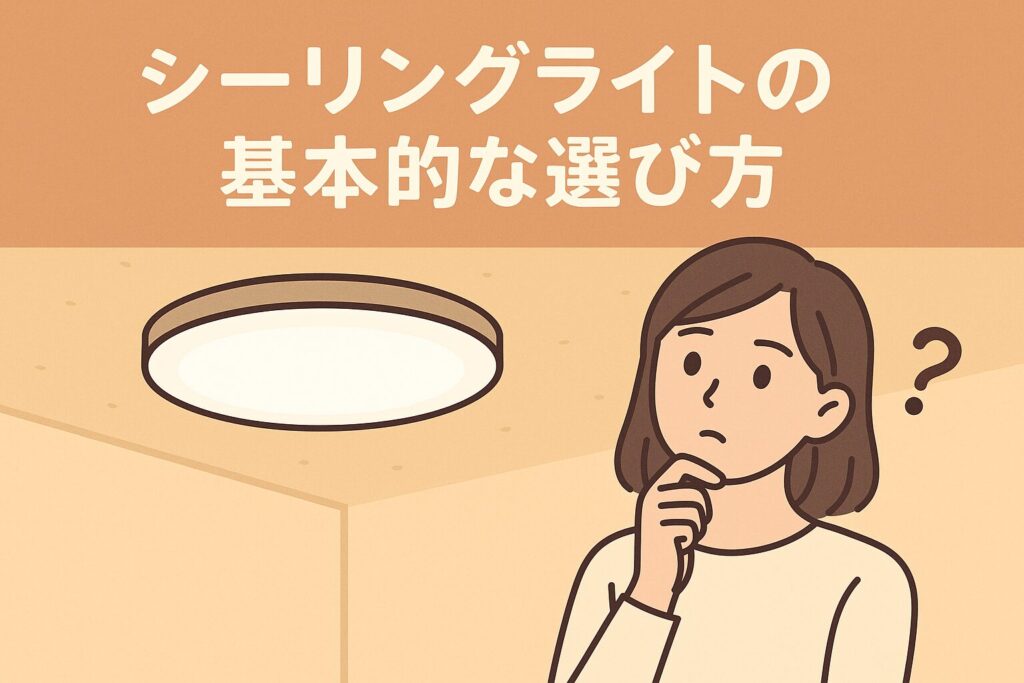 シーリングライトの選び方
