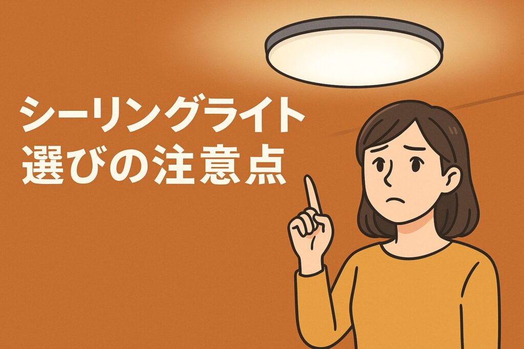 シーリングライトの注意点